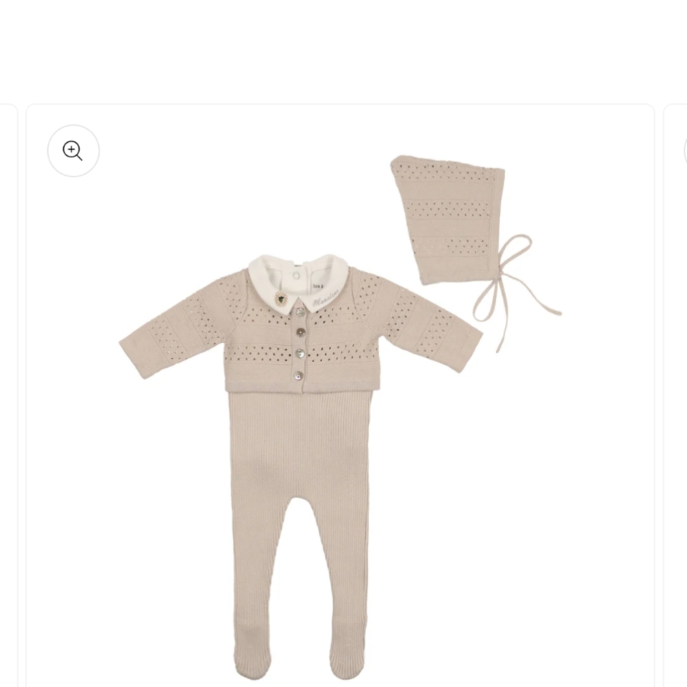 Bee And Dee 4 Piece Knit Baby Footie Set